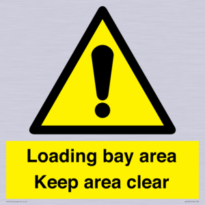 Loading bay area Keep area clear